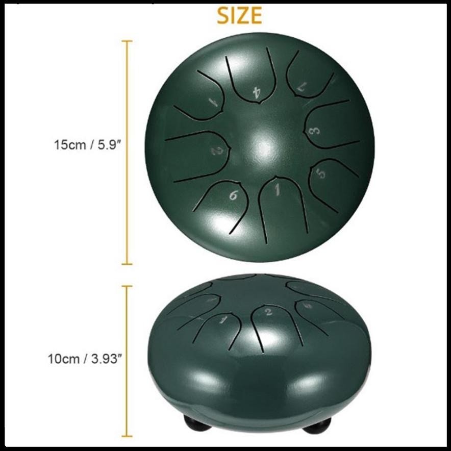 Drum Perkusi Tongue Mini Hang Handpan Steel 8 Tune 6 Inch