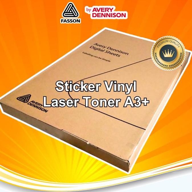 

FASSON Avery USA Sticker Vinyl Laser Digital Print A3+ Stiker Anti Air Tidak Mudah Sobek - Pack