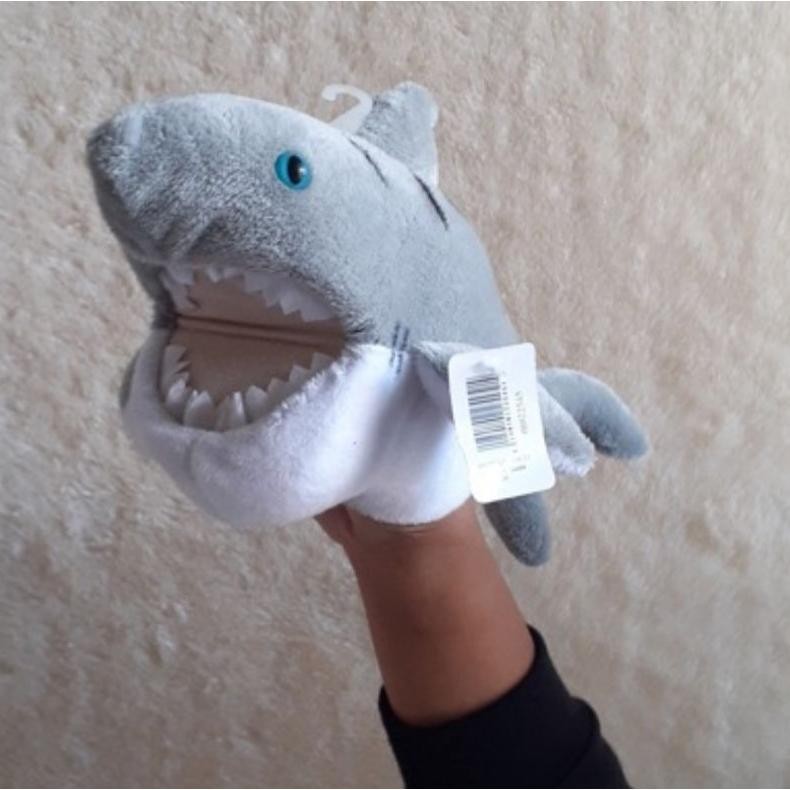 Boneka Tangan Boneka Cerita Hand Puppet Hewan Hiu Mulut Terbuka AST