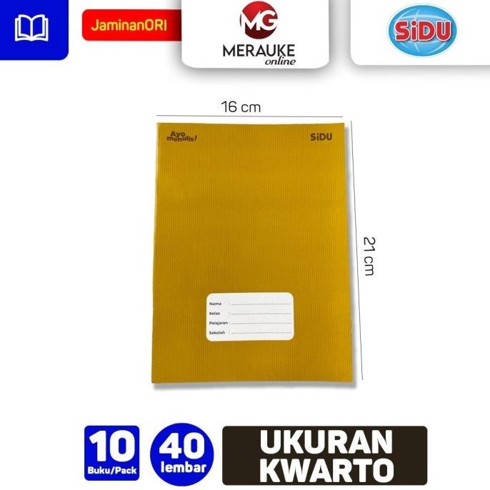 

Buku Tulis SIDU KRAFT 40 Lembar (1 Pack Isi 10 Buku)