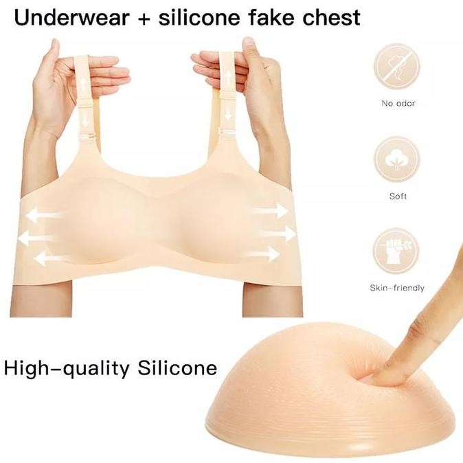

realistic fake boob breast b cup silicone / silikon bra cancer trans BPS