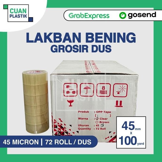 

(1 Dus) Lakban Bening Isolasi Bening 45Mm X 100 Yard (2 Inci) 45 Micron | Mpi Co
