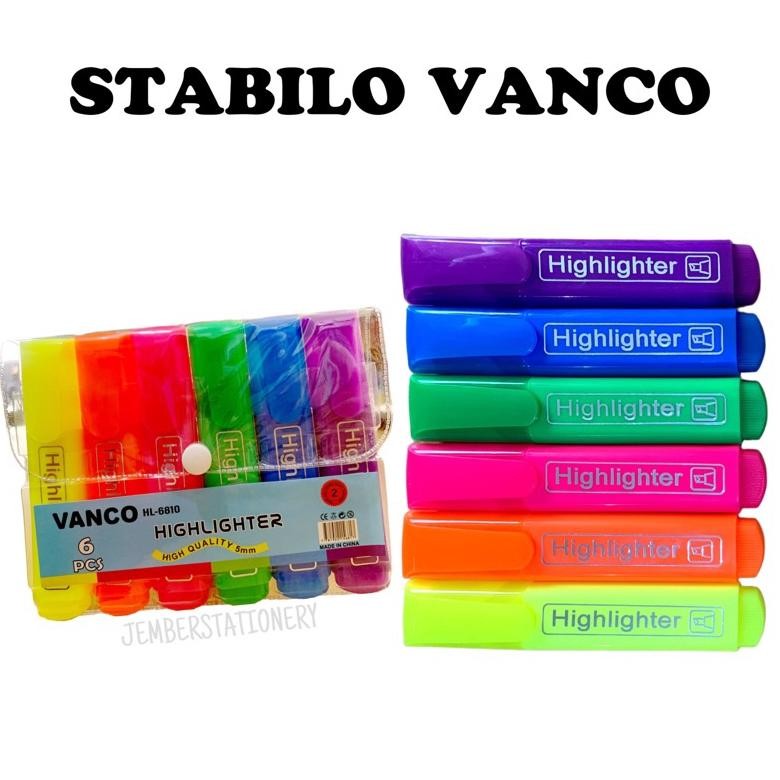

(6Pcs) Stabilo Vanco Hl-6810 Terlaris