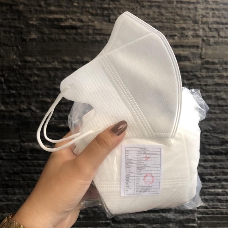 Masker Duckbill Garis Satuan Ecer Putih Hitam Random Baru