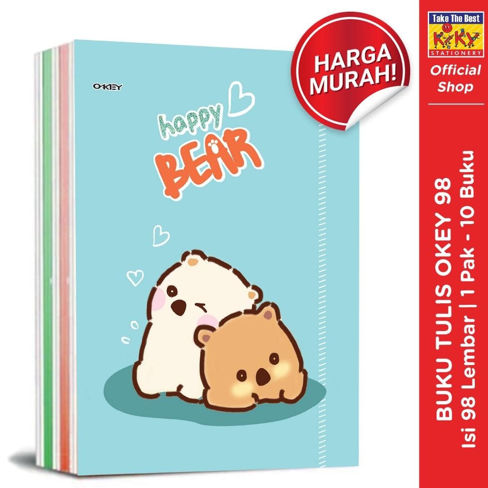 

BUKU MURAH STOK TERBATAS!!! OKEY Buku Tulis 98 Lembar - 5 Buku / Motif Random