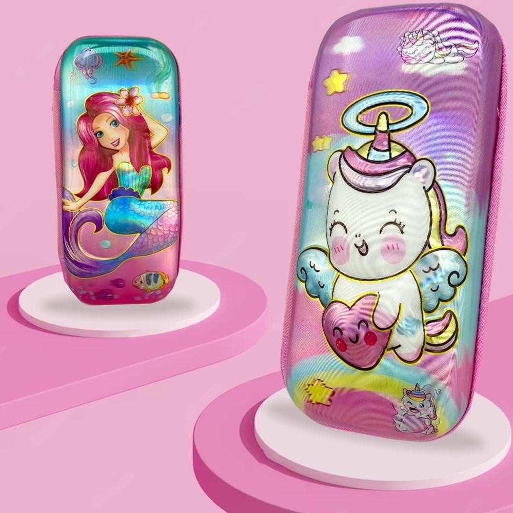 

Tempat Pensil 3D Glossy Karakter Kotak Pen Pena Bulpoint Gambar Kartun Unicorn Spiderman Astronot Space Princess Ariel Mermaid Capten America Double Resleting Kain Plastik Trend
