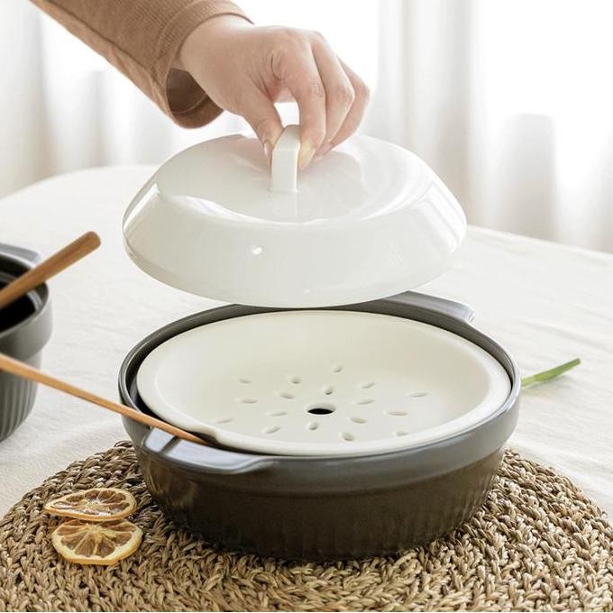 Saint James Tukbaegi Steam Stone Cook Bowl Kukus Steamer Zencook