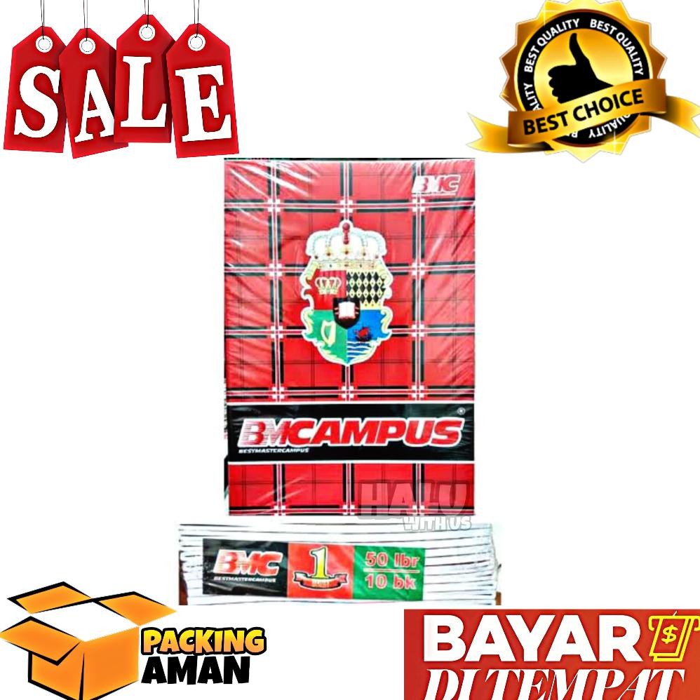 

(BISA COD) PROMO 10 Pcs Buku Tulis Bergaris / Buku Catatan / Buku Harian BM CAMPUS 50 Lembar