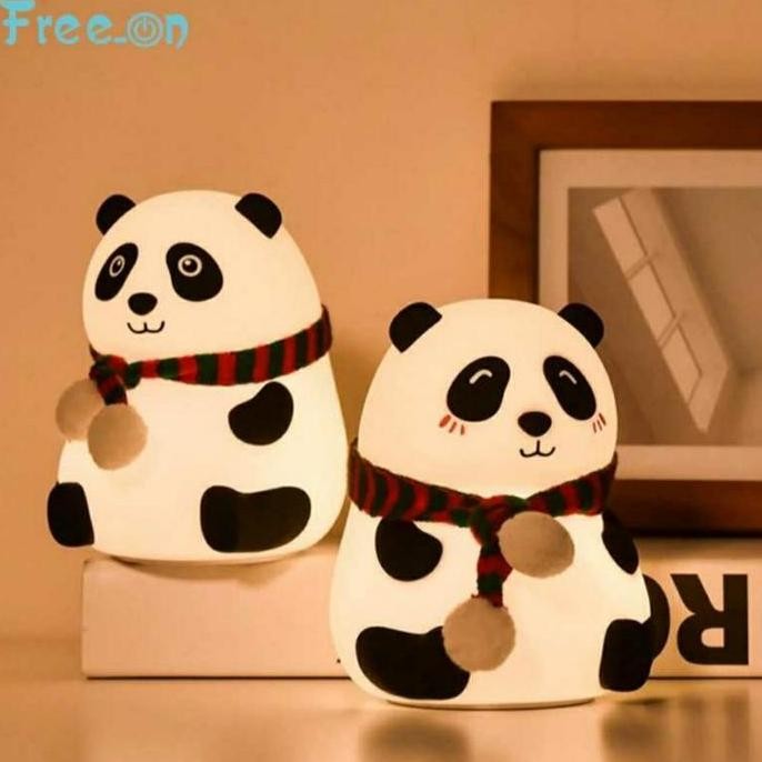 Hot Sale  Lampu Tidur Led Silicone Panda Lampu Hias Lampu Meja Dekorasi Pajangan Baterai