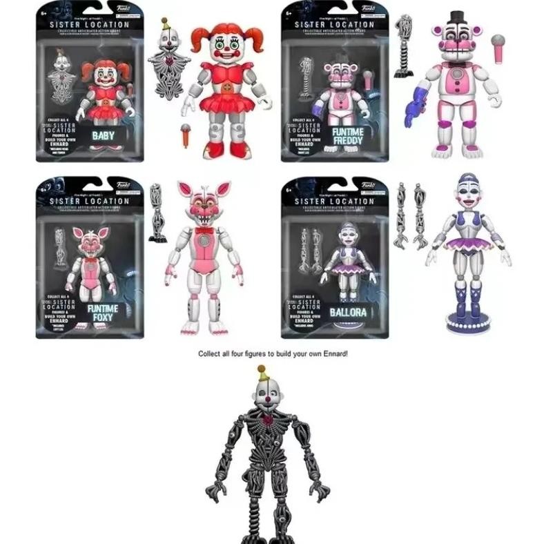 New Fnaf Sister Location Figures Funtime Freddy Foxy Ballora 5-Inch Action Figure