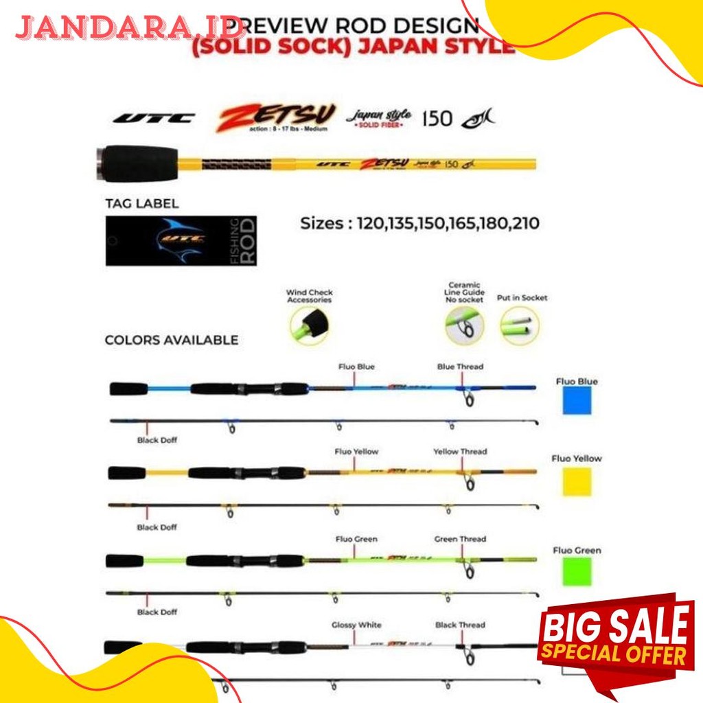 Joran Utc/Utecate Zetsu 210 Diskon Setengah Harga