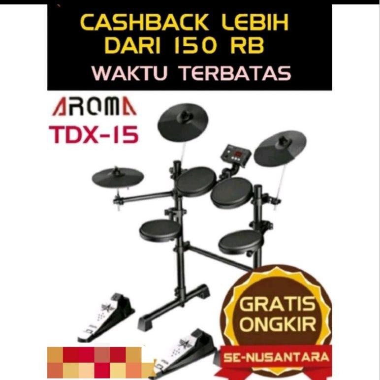 NEW ( aroma tdx15 ) Drum Electric AROMA TDX-15 tdx 15 TERLARIS TERMURAH
