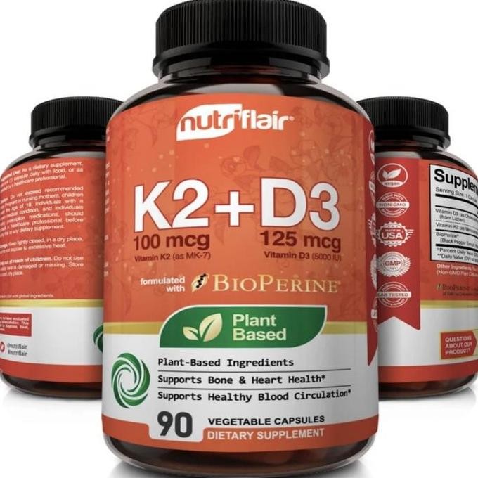 Nutriflair Vitamin D3 K2 Bioperine 90 Original Produk