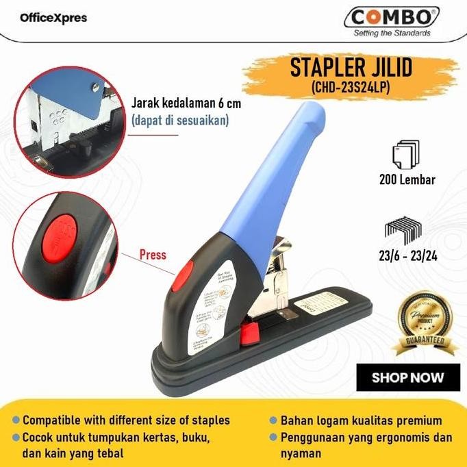 

Stapler Jilid Besar 23s24LP / Hekter Jilid 23/24 / Heavy Duty Stapler