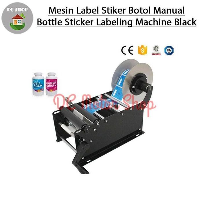 

Mesin Label Stiker Botol Manual /Bottle Sticker Labeling Machine Black