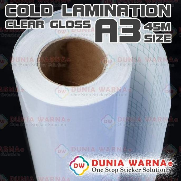 

Cold Lamination Film Laminasi Dingin Vinyl Stiker Printing A3 Roll Co