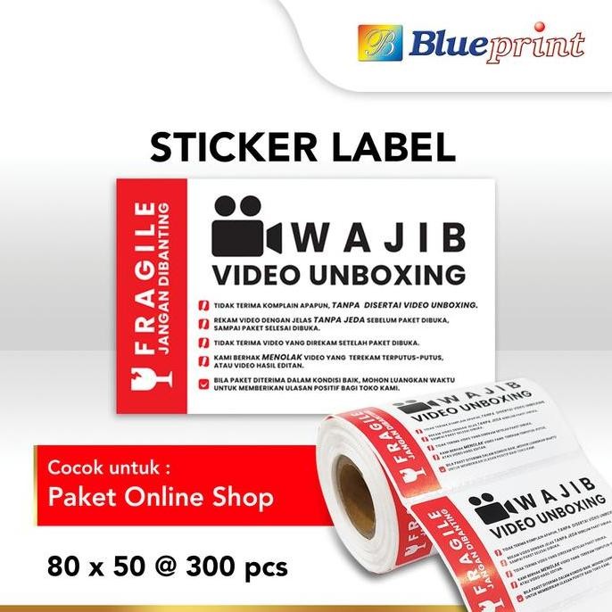 

Label Sticker Unboxing Blueprint 80X50 Mm Isi 300 Stiker Co