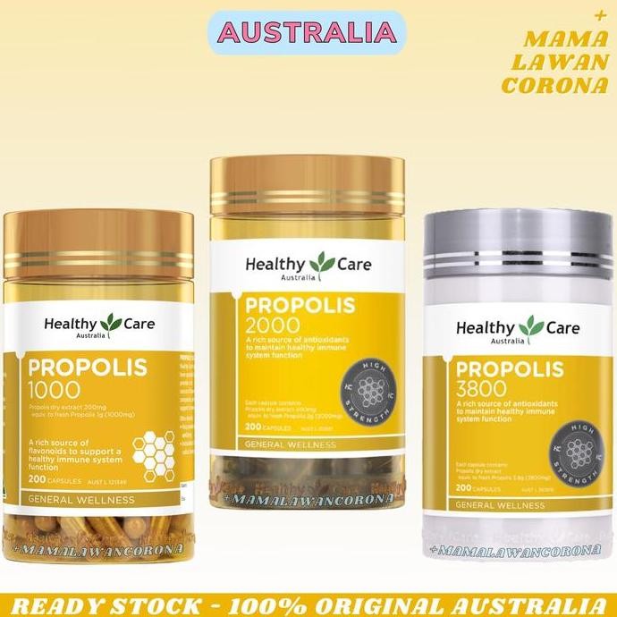 TERLARIS - HEALTHY CARE Propolis 2000mg 200 Capsules 3800 2000 1000 mg Kapsul