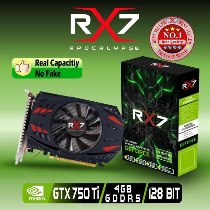TERBARU - VGA RX7 GTX750 Ti 4GB GDDR5 128 BIT REAL CAPACITY RESMI