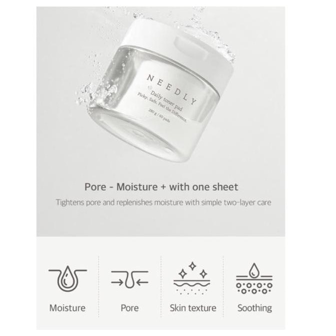 NEW NEEDLY Daily Toner Pad pads / Anti Trouble Pad / Vita C Glow Jelly Pads vitamin c 60Pcs