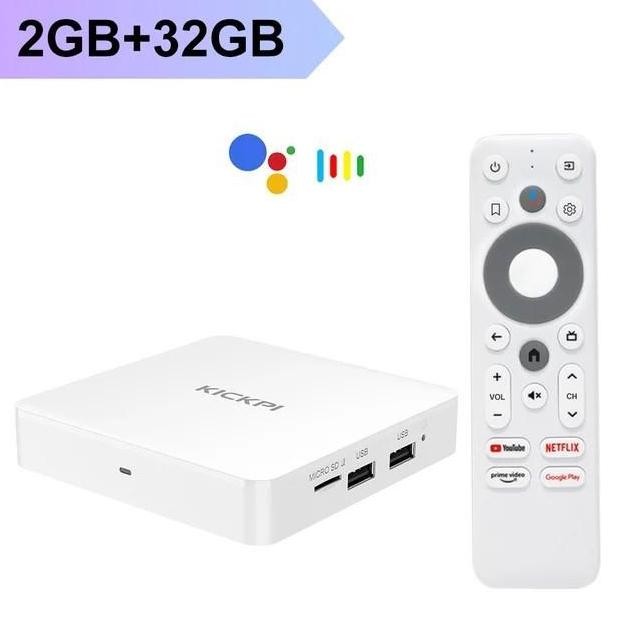 Google Tv Box Android 4K kickpi KP1 2GB/32GB Amlogic S905Y4 Android 11