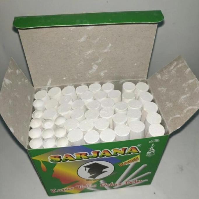 

NEW Sarjana Kapur Tulis Papan Tulis Warna Putih - Dus isi 60 Box.