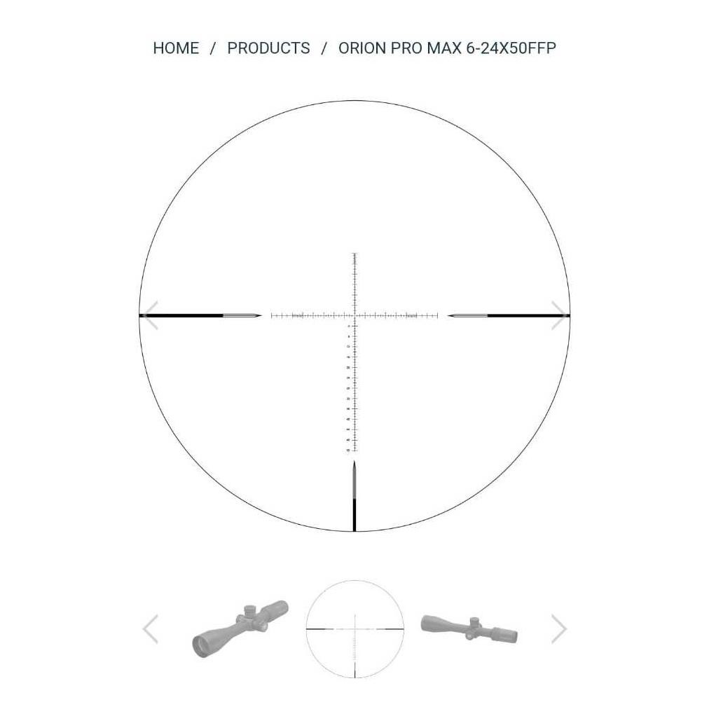 VECTOR ORION PRO MAX 6-24x50 SFIR FFP ZERO STOP terlaris