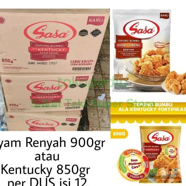 

Sasa Tepung Ayam Goreng Renyah 900 Gr Kentuy 850 Gr Per Dus Isi 12