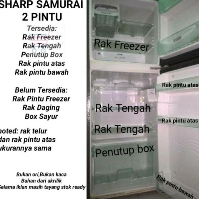Rak kulkas Sharp samurai 2 pintu