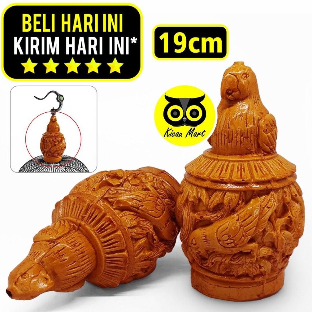 KICAU MART Pion Sangkar Kandang Burung Fiber Gold Klasik Ukir Burung Aksesoris Gantungan Sangkar Bur