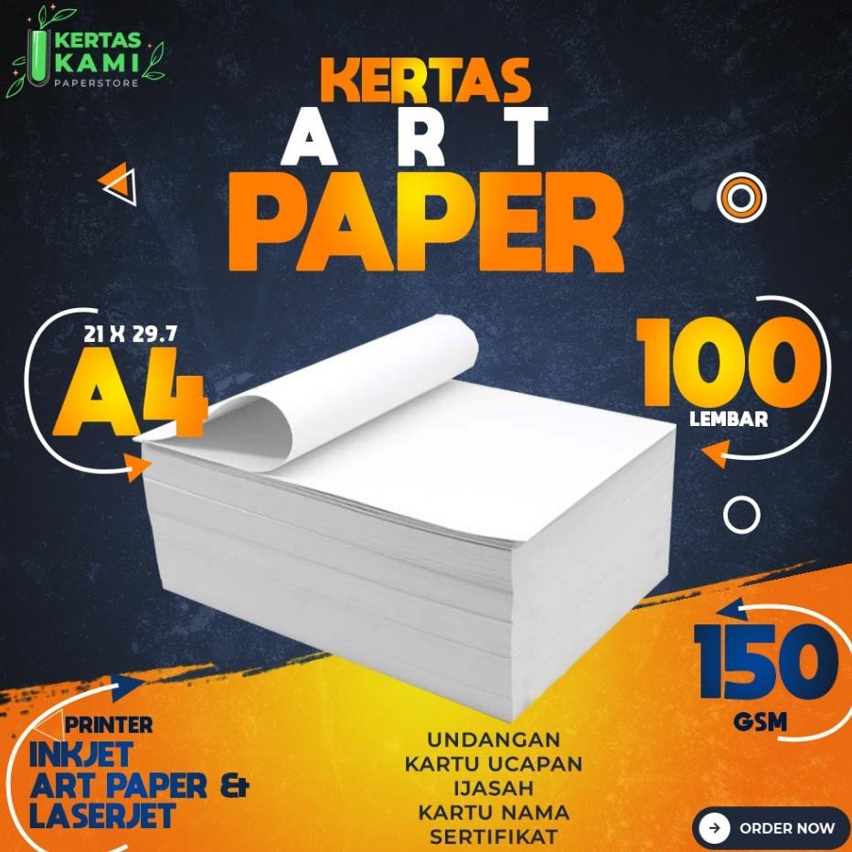 

Kertas Art R 150 Gsm A4 Isi 100 Lembar Art R 150 Gram 1 Pa Bahan Lemas Brosur Pamflet Flyer Semi Glossy