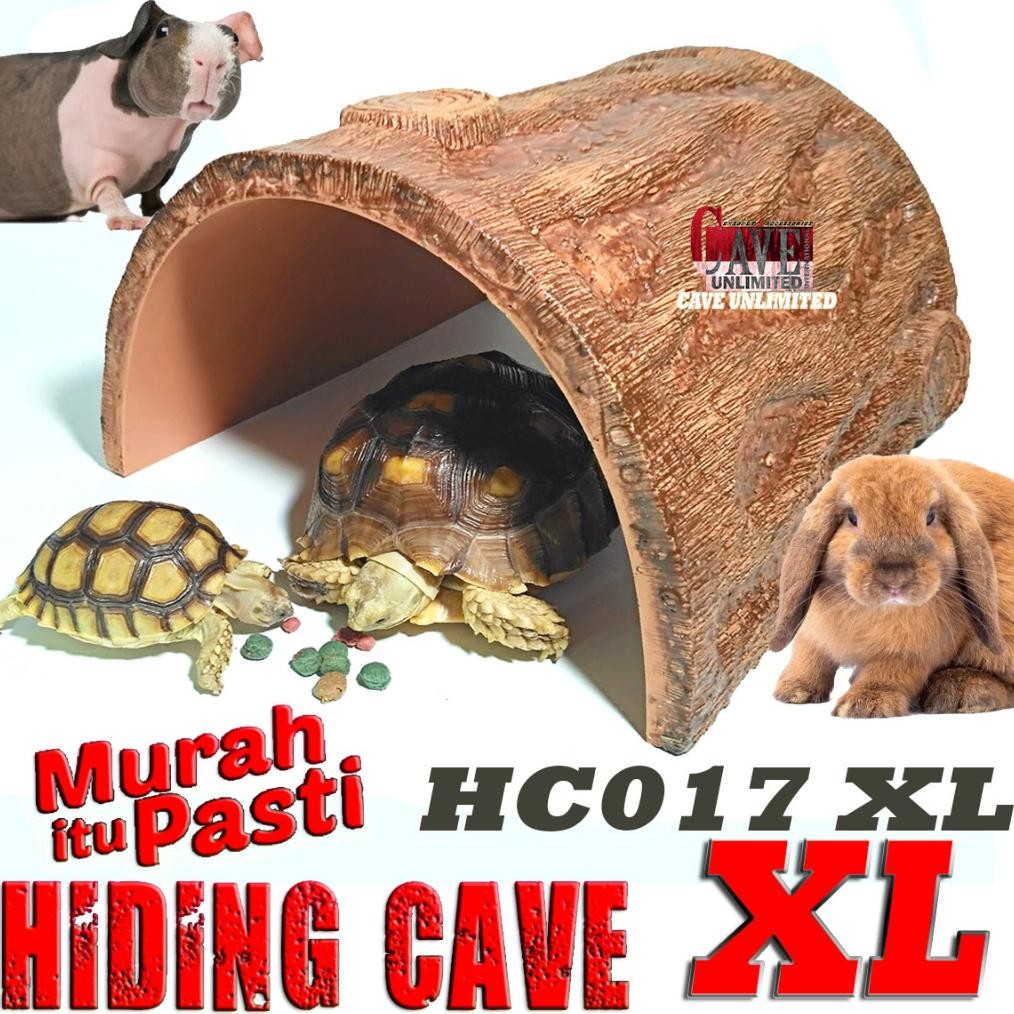 HC017XL HIDINGCAVE SPOT JUMBO GOA TEMPAT SEMBUNYI REPTILE TORTOISE KURA DARAT SULCATA PARDALIS ALDAB