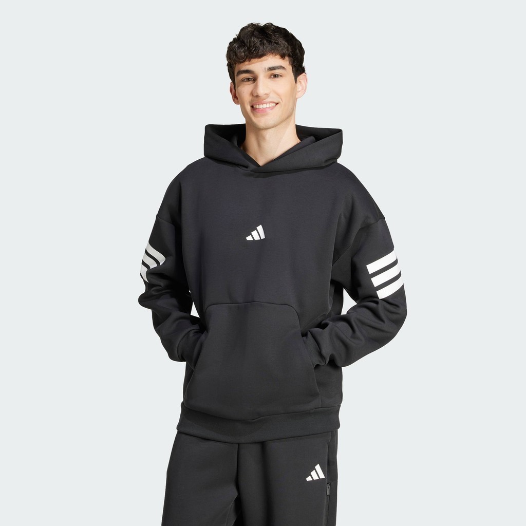 adidas Lifestyle Future Icons 3-Stripes Hoodie Men Black JD4838