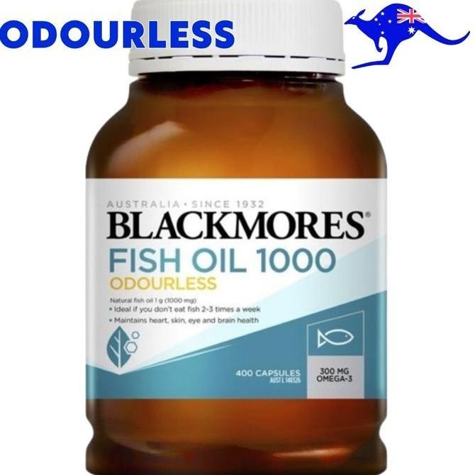 NEW Blackmores Odourless Fish Oil 1000mg 400 Capsules Omega3 Omega 3 1000 mg Kapsul