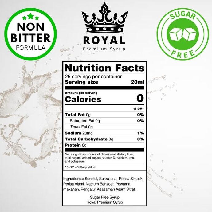 

Royal Sugar Free Butterscotch Keto Syrup / Sirup (500Ml) Kualitas Terbaik Harga Termurah