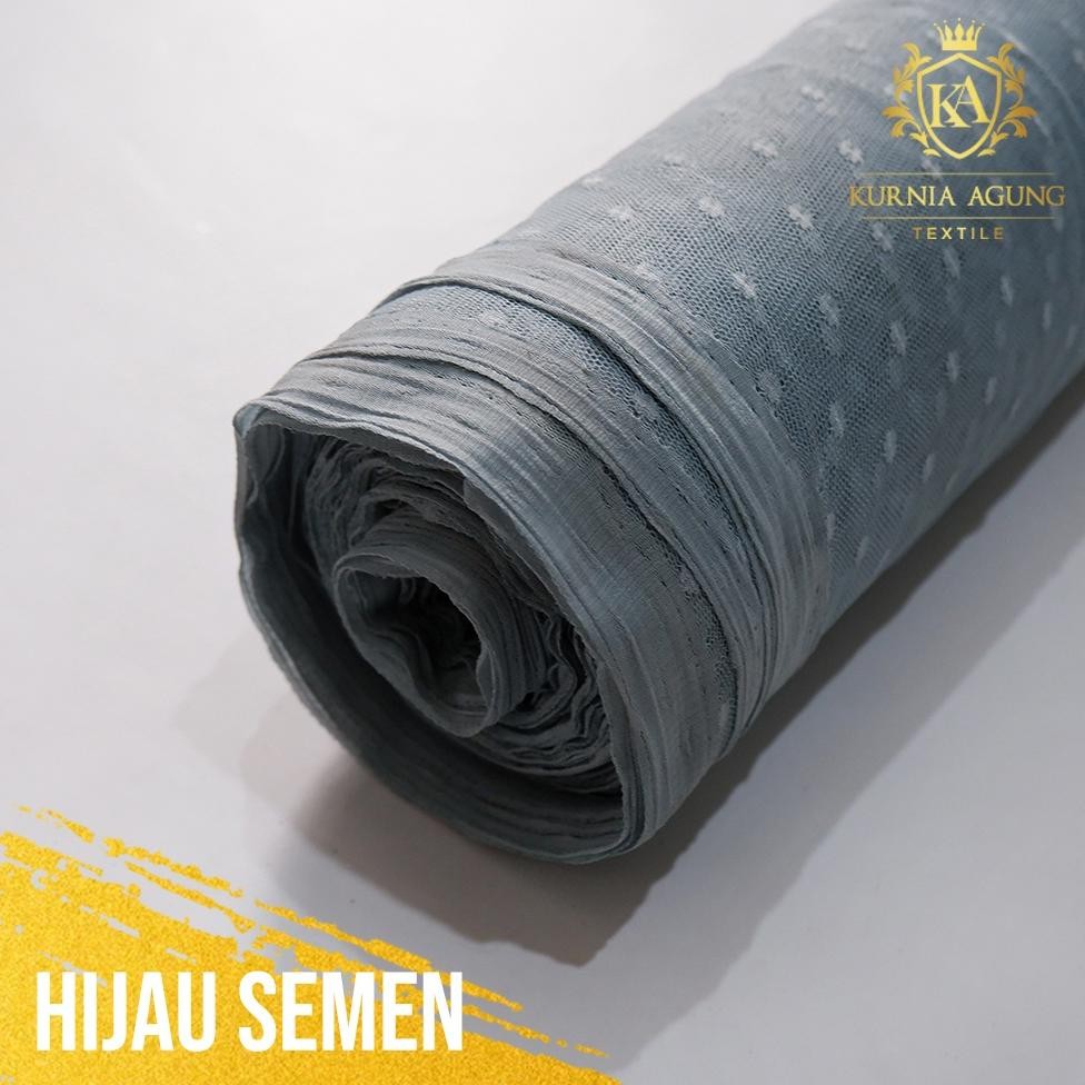 Kain Tulle Tile Polkadot /Kain Tila motif DOT Bahan Gamis Gaun Dress Wanita ROLL Lebar 140cm