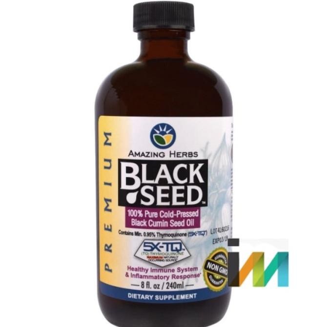 

Amazing Herbs Black Seed Oil 100% Pure Cold-Pressed Cumin Seed 240 ml
