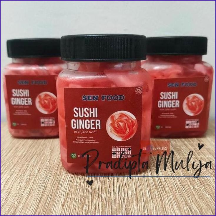 

Stok Ready.! Sushi Ginger Pink 200Gr Senfood - Acar Jahe Sushi Gari Red Pickled