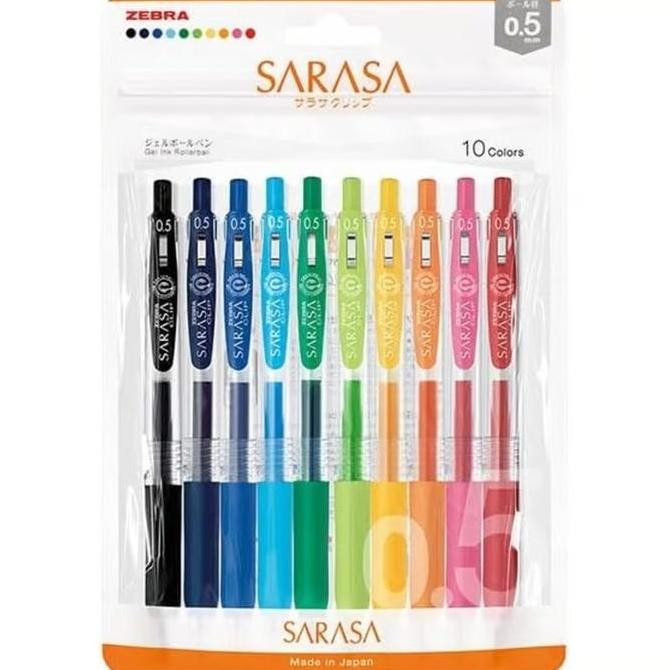 

NEW Pulpen Gel Sarasa Clip Set 10 Warna Zebra 100% Original