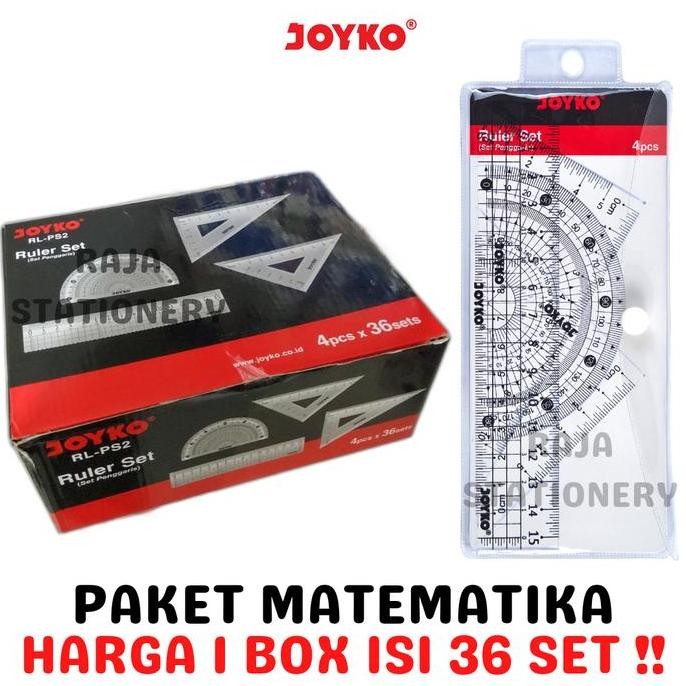 

TERBARU - JOYKO RULER SET PROTRACTOR RULER PAKET PENGGARIS BUSUR JOYKO 4PCS MATH SET MATEMATIKA RL-PS2 BOX [36SET]