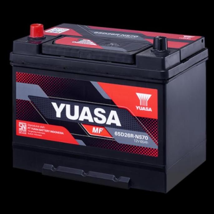 Yuasa MF Maintenance Free NS70 NS-70 65D26R Accu Aki Mobil Kering 12 Volt 65 Ampere Ah Cheverolet Ca
