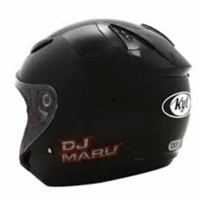 BEBAS ONGKIR - KYT DJMARU DJ Maru XXXL MATT BLACK DOFF HITAM DOP BIG SIZE HELM BESAR