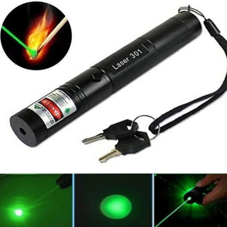 303 301 Senter Green Red Purple Laser Pointer Jarak Jauh Baterai Cas Rechargeable Laser Penunjuk Pre