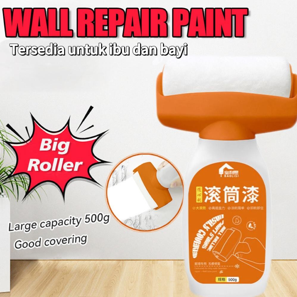 

baru rol cat tembok latex - kuas roll renovasi dinding anti tumpah aman untuk ibu & anak