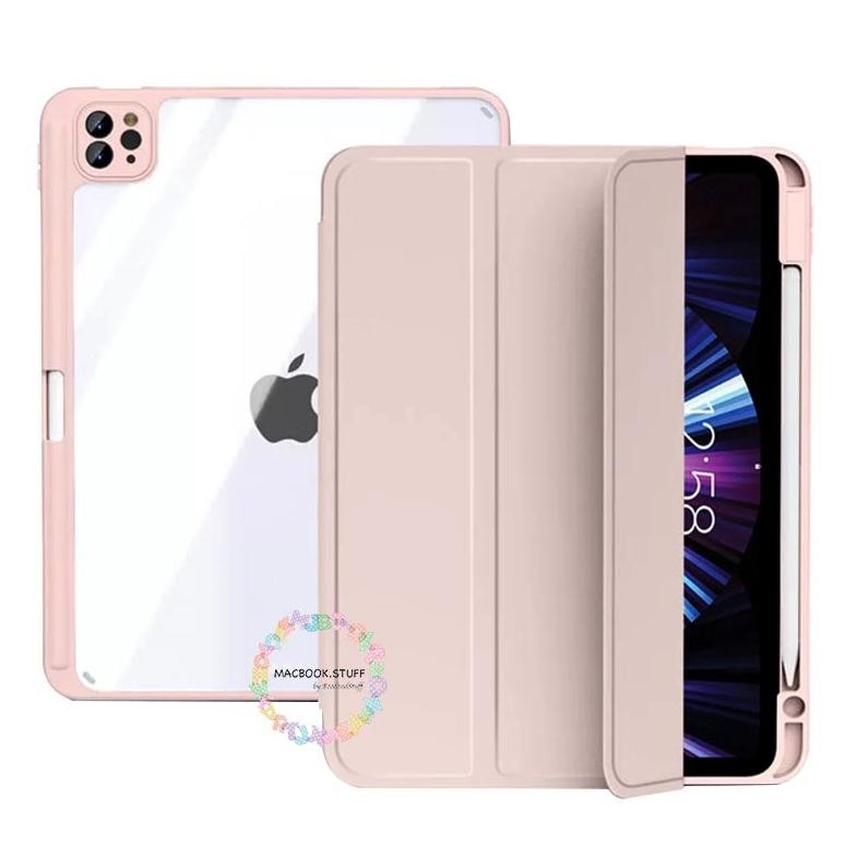 Acrylic Case IPAD With Pen Holder for IPAD AIR 3 4 / IPAD GEN 7th 8th 9th / IPAD PRO 11 12.9" inch /