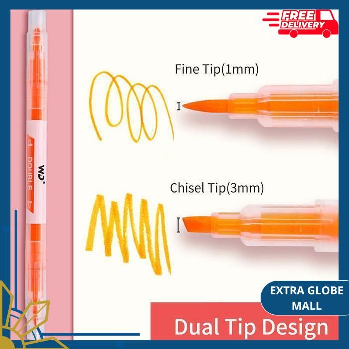 

ALAT TULIS SPIDOL STABILO PANJANG HIGHLIGHTER MARKER WARNA PASTEL PERMANEN DUA SISI BOLAK BALIK ISI 6 IN 1 SET WARNA DOUBLE SIDE TIP FINE 1MM CHISEL 3MM CY HIGHT QUALITY !!