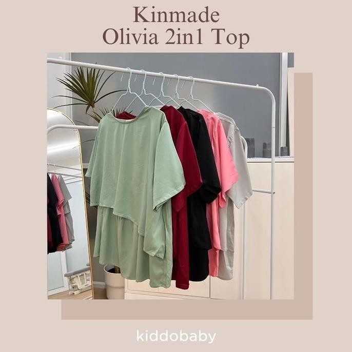 TERBARU - Kinmade Olivia 2in1 Top | Baju Menyusui
