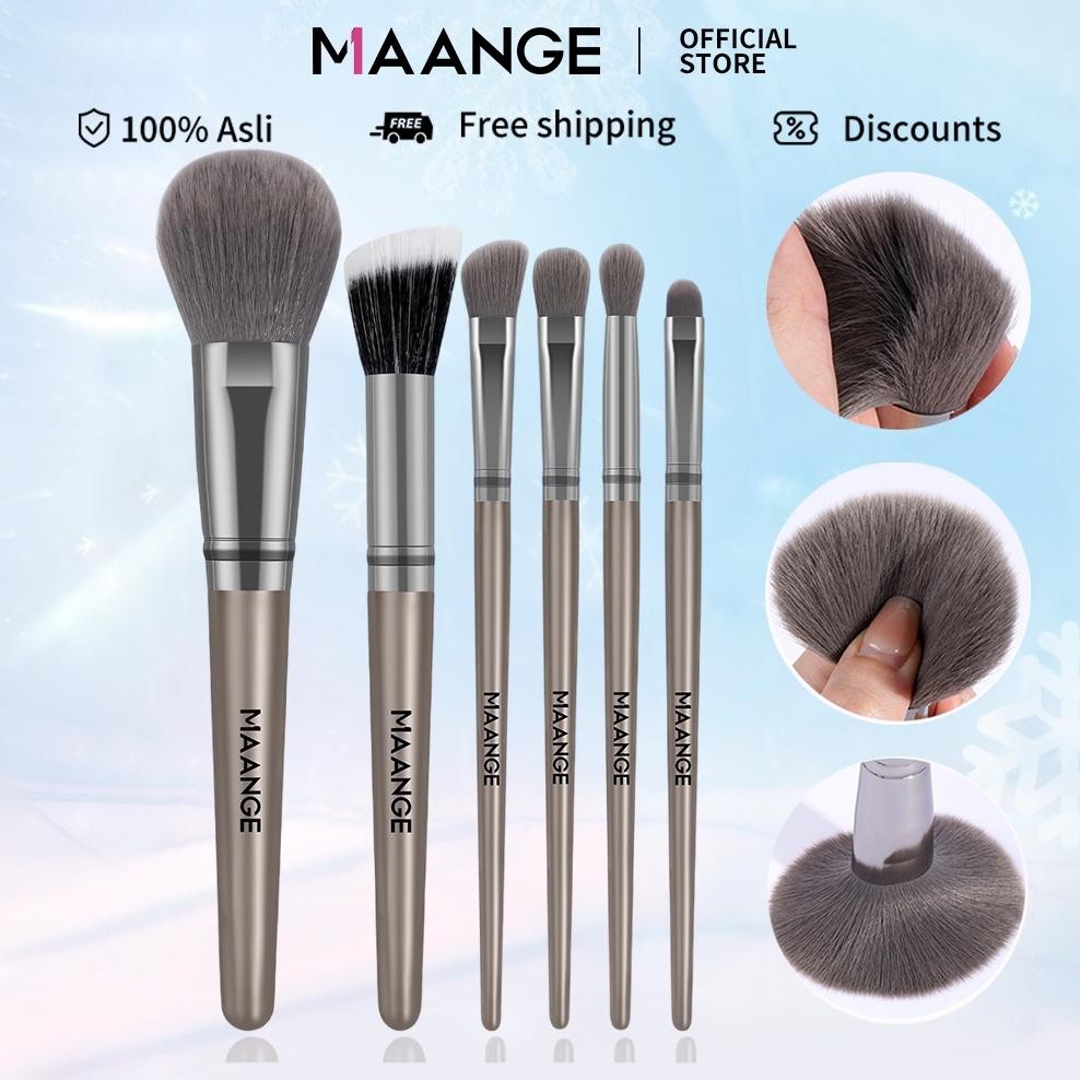

baru maange 6pcs set brush makeup 52161 - kuas wajah & mata multifungsi berkualitas