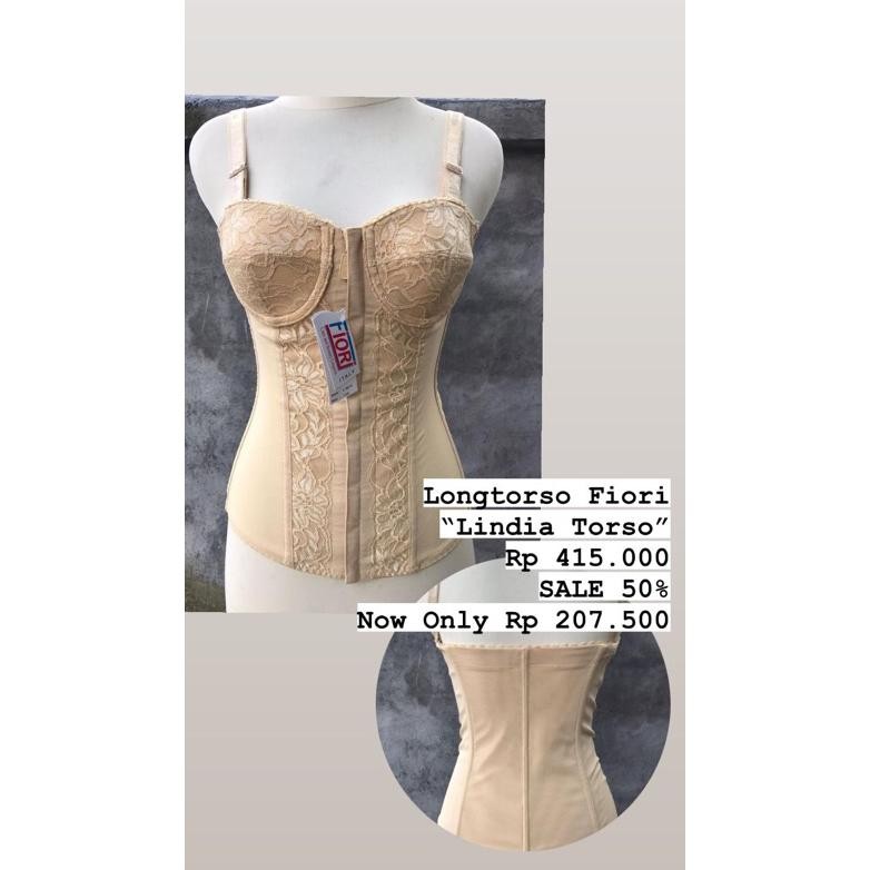 LONGTORSO FIORI TIPE LINDIA LONGTORSO & V SHAPE. PROMO CUCI GUDANG. Murah Lontoso Lentoso Corset Bus