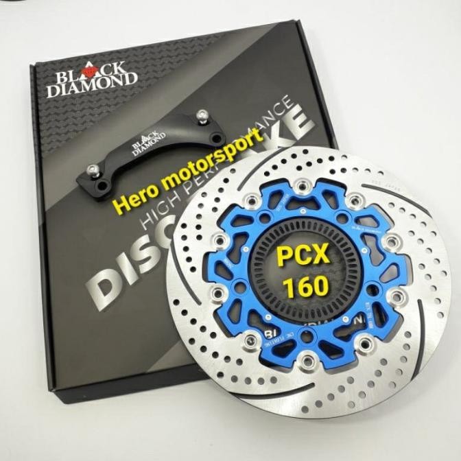 Disc Piringan Cakram Depan PCX 160 ABS Piringan Nyatuh Sensor 260mm Plus Breket Blackdiamond